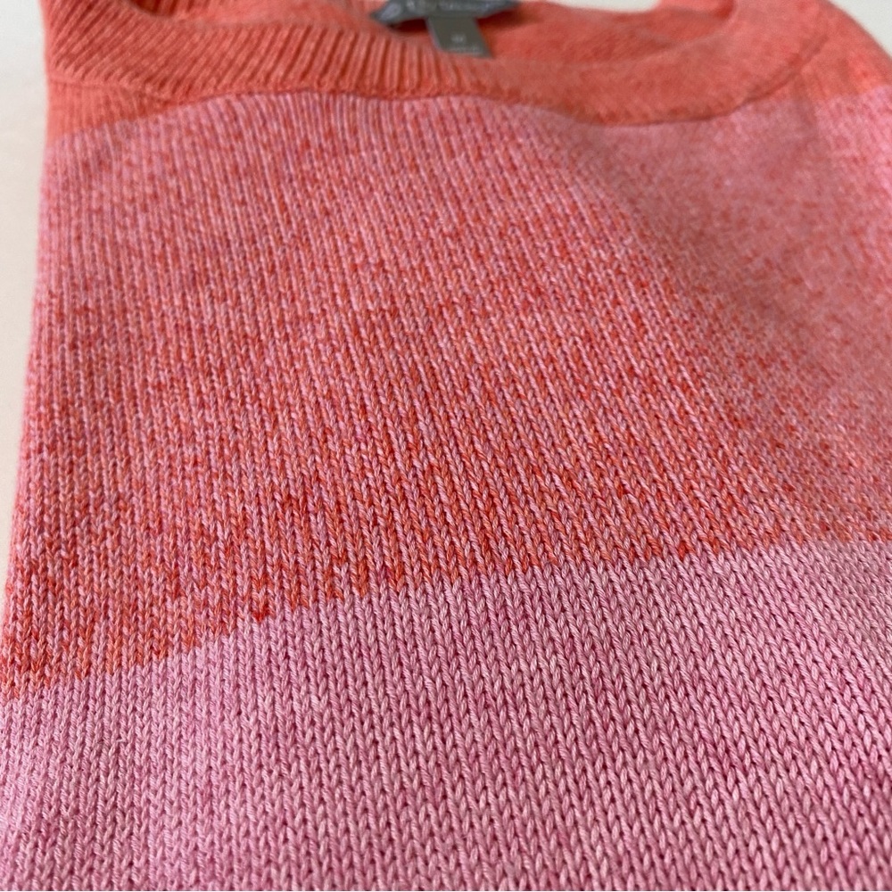 T By Talbots Medium Pink Gradient Striped Sweater - Picture 5 of 7